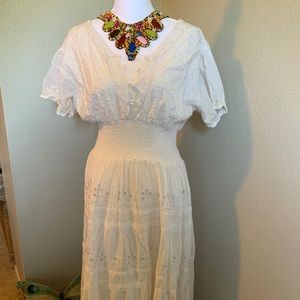 Cotton Embroidered Summer maxi dress